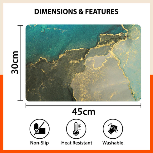 Polypropylene Table Mats & Coasters for Dining Table at Home (Amazonia - Set of 6)